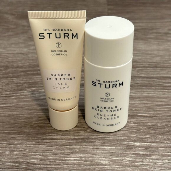 New Dr Barbara Sturm Darker Skin Tones Enzyme Cleanser and Face Cream 20ml - Picture 1 of 4